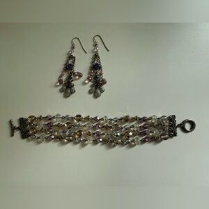 Bracelet and matching earrings